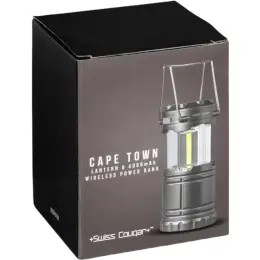 Swiss Cougar Cape Town Lantern & Wireless Charging Power Bank - 4000mAh Box